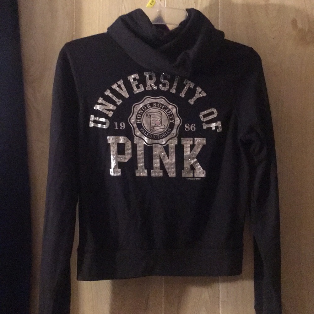 Pink Zip up w Rhinstones